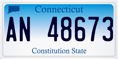 CT license plate AN48673