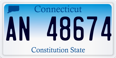 CT license plate AN48674
