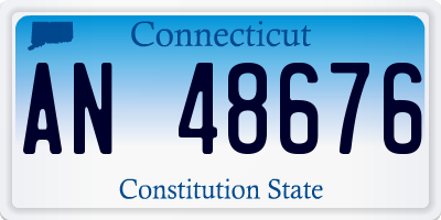 CT license plate AN48676