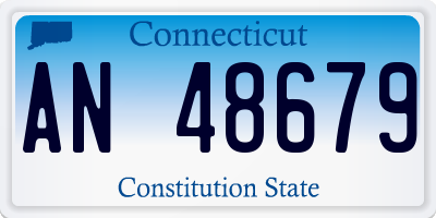 CT license plate AN48679