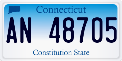 CT license plate AN48705