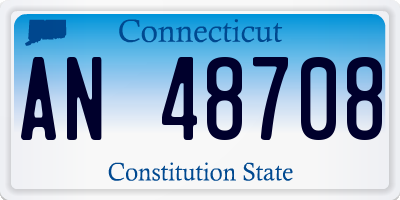 CT license plate AN48708