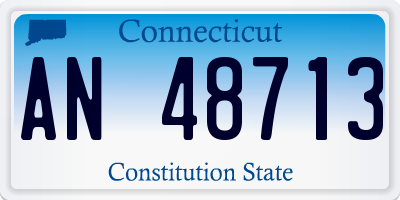 CT license plate AN48713