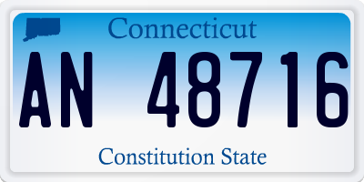 CT license plate AN48716
