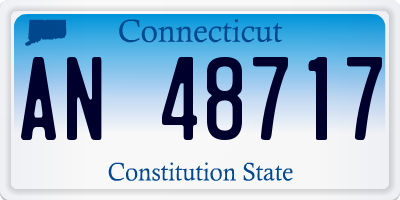 CT license plate AN48717