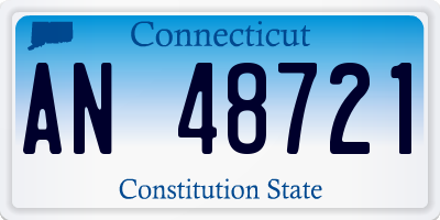 CT license plate AN48721