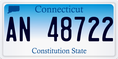 CT license plate AN48722