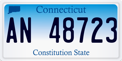 CT license plate AN48723
