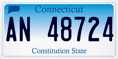 CT license plate AN48724