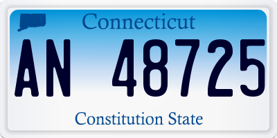 CT license plate AN48725
