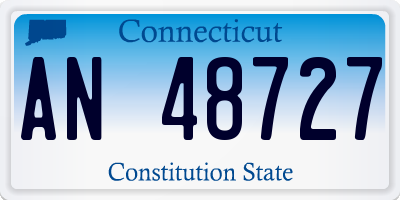 CT license plate AN48727