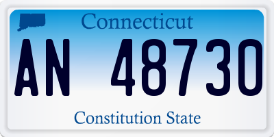 CT license plate AN48730