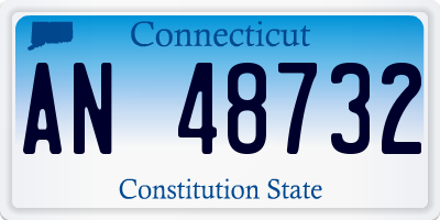 CT license plate AN48732