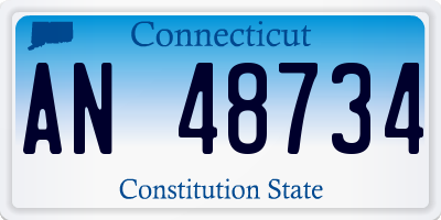 CT license plate AN48734