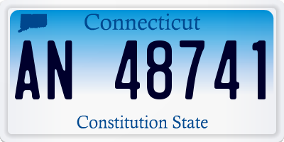 CT license plate AN48741