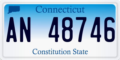 CT license plate AN48746