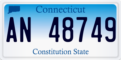 CT license plate AN48749
