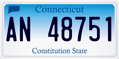 CT license plate AN48751