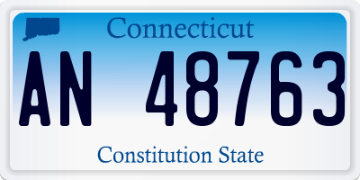 CT license plate AN48763