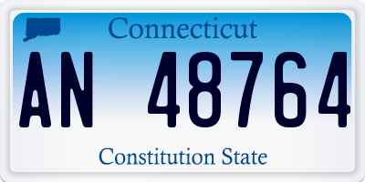 CT license plate AN48764