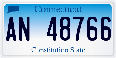 CT license plate AN48766