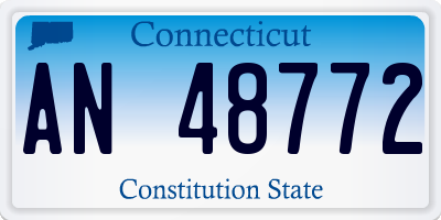 CT license plate AN48772