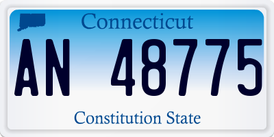 CT license plate AN48775