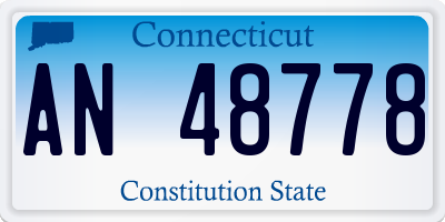 CT license plate AN48778