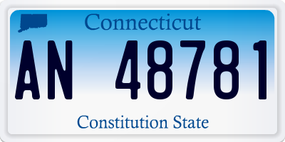CT license plate AN48781
