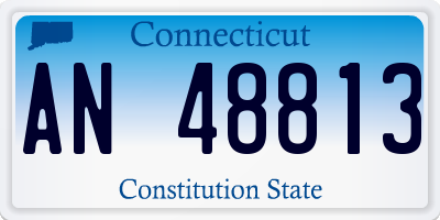 CT license plate AN48813