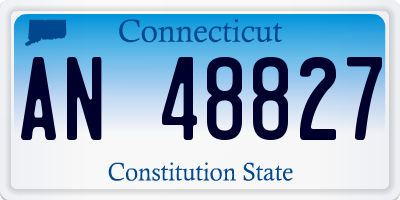 CT license plate AN48827