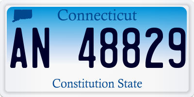 CT license plate AN48829