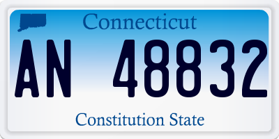 CT license plate AN48832