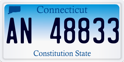 CT license plate AN48833