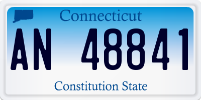 CT license plate AN48841