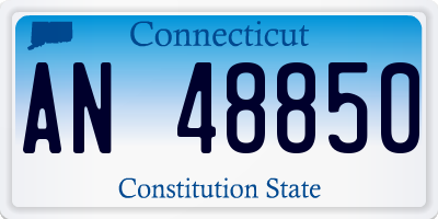 CT license plate AN48850