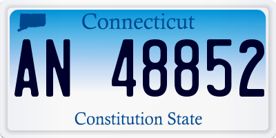 CT license plate AN48852