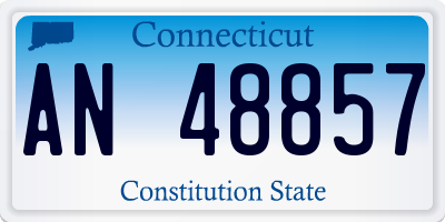 CT license plate AN48857