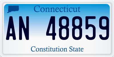 CT license plate AN48859