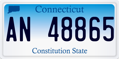 CT license plate AN48865