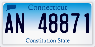 CT license plate AN48871