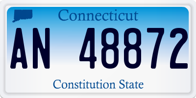 CT license plate AN48872