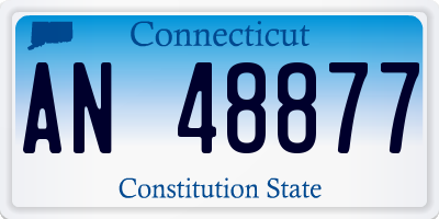 CT license plate AN48877