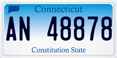 CT license plate AN48878