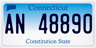CT license plate AN48890