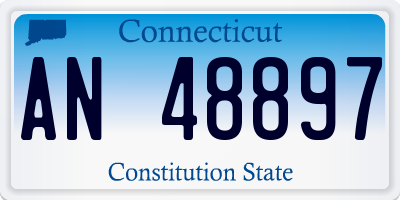 CT license plate AN48897