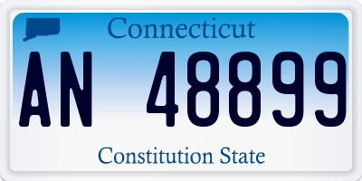 CT license plate AN48899