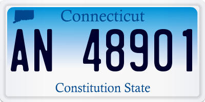 CT license plate AN48901