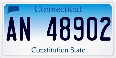 CT license plate AN48902