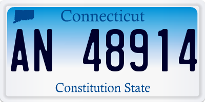 CT license plate AN48914